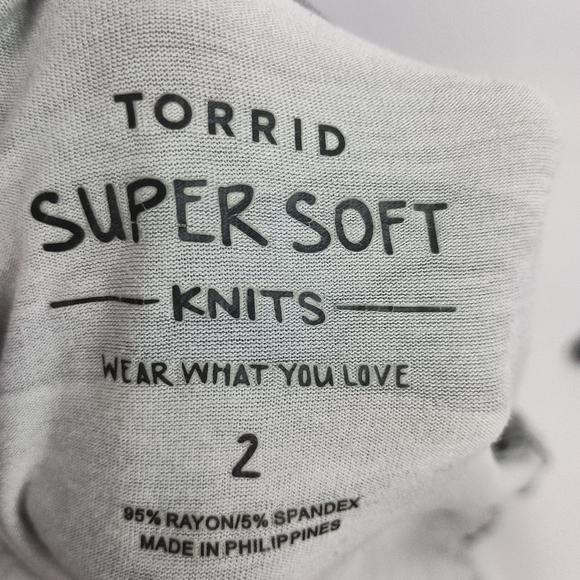 TORRID Super Soft Knit Hooded Gray Camo Women's Knit 2X Cardigan Duster (#11) - Picture 2 of 7